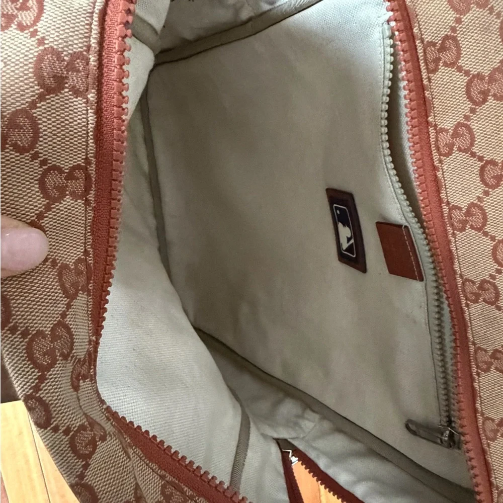Gucci Tan and Brown Backpack